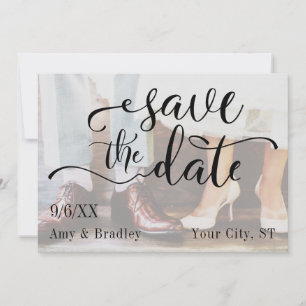 Save The Date Ajouter votre photo, élégant script, enregistrer l