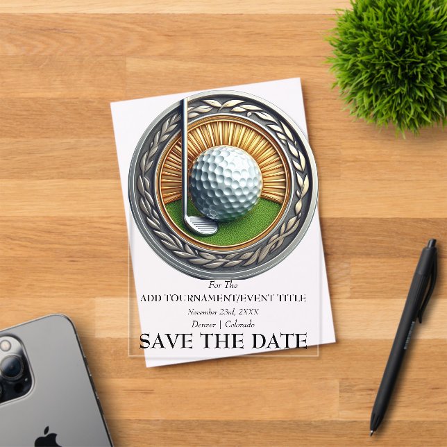 Save the Date Akrylgolfeinladung Acryleinladungen (Insitu (Einladungskarte))
