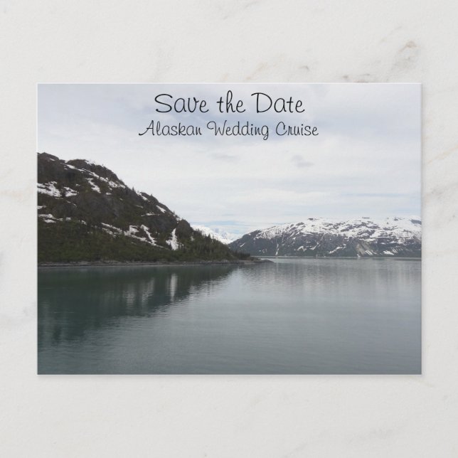 Save the Date Alaskan Cruise Ankündigungspostkarte (Vorderseite)