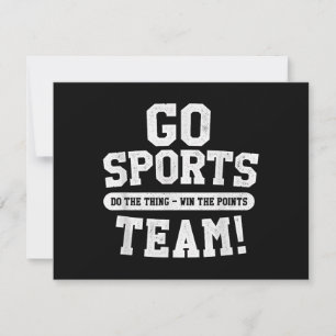 Save The Date Allez l'équipe sportive ! Sports amusants