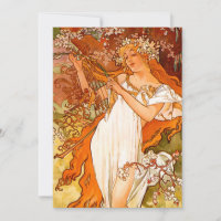 Alphonse Mucha Printemps Art Nouveau