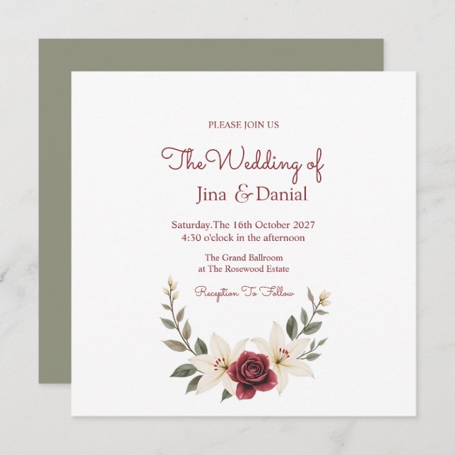 Save The Date Amour Éternel (Devant / Derrière)