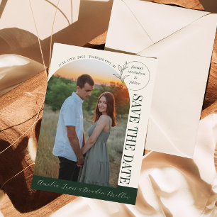 Save The Date Amour éternel   Arche verte profonde  