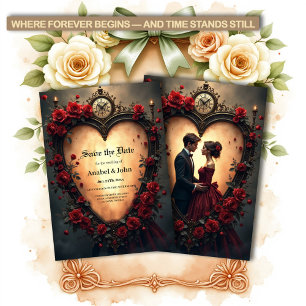 Save The Date Amour Intemporel – Collection de Mariage Victorien