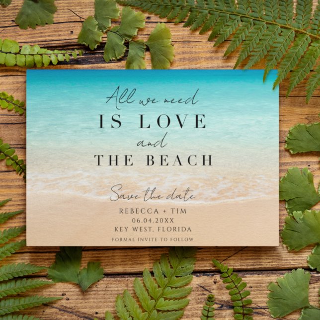 Save The Date Amour moderne et mariage sur la plage (Créateur téléchargé)