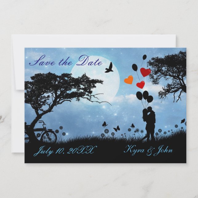 Save The Date Amour pittoresque sous la lune Sauvez la Date (Devant)