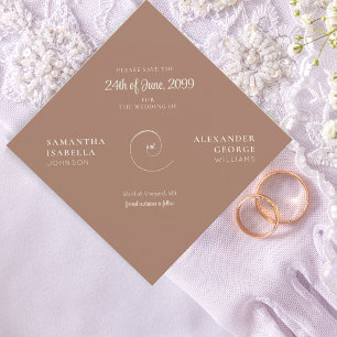 Save The Date Ampersand Minimaliste Mocha Mousse Mariage intempo