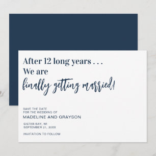 Save The Date Amusant Finalement Mariage Enregistrer La Date