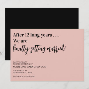 Save The Date Amusant Finalement Mariage Enregistrer La Date