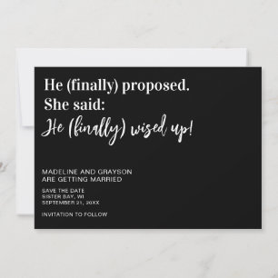 Save The Date Amusant Finalement Mariage Enregistrer La Date