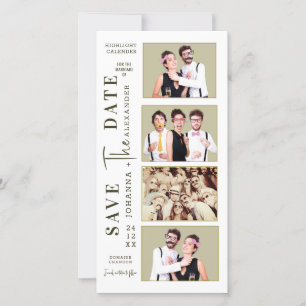 Save The Date Amusant Photo Booth Strip Mustache Couples