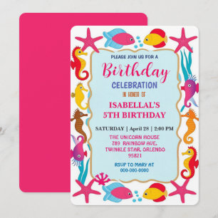 Save The Date Amusante fête d'anniversaire de l'étoile de cheval
