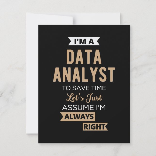 Save The Date Analyste de données (Devant)