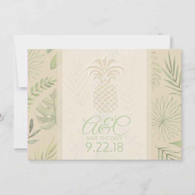 Save the Date Ananas (Vorderseite)