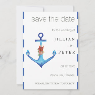 Save The Date Ancre diamant Fabulous Ocean Mariage