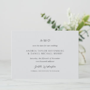 Save The Date Andrea Grey Mariage élégant