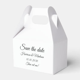 Save the Date Ankündigung einer Hochzeitskampagne Geschenkschachtel
