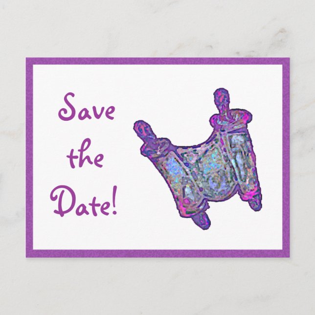 Save the Date Ankündigungspostkarte (Vorderseite)