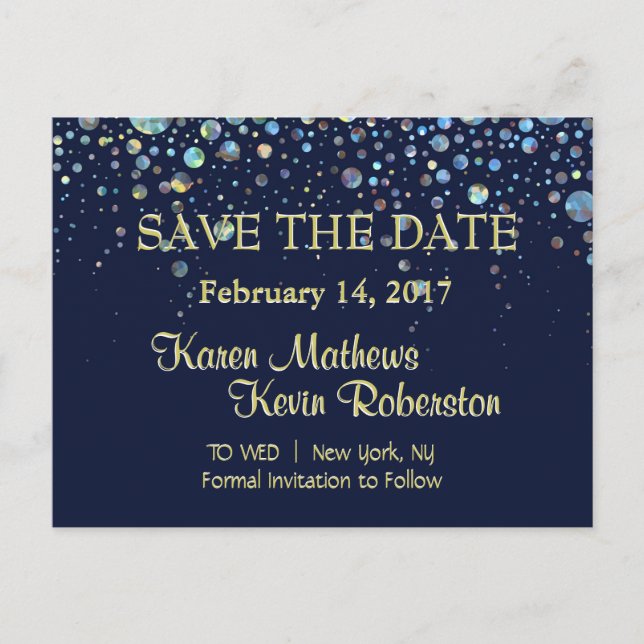 Save the Date Ankündigungspostkarte (Vorderseite)