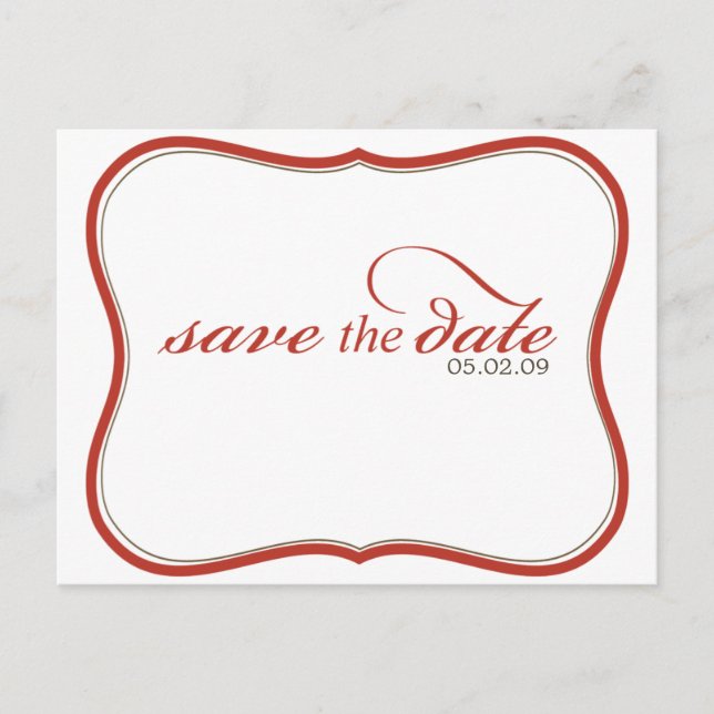 Save the Date Ankündigungspostkarte (Vorderseite)