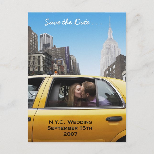 Save the Date Ankündigungspostkarte (Vorderseite)