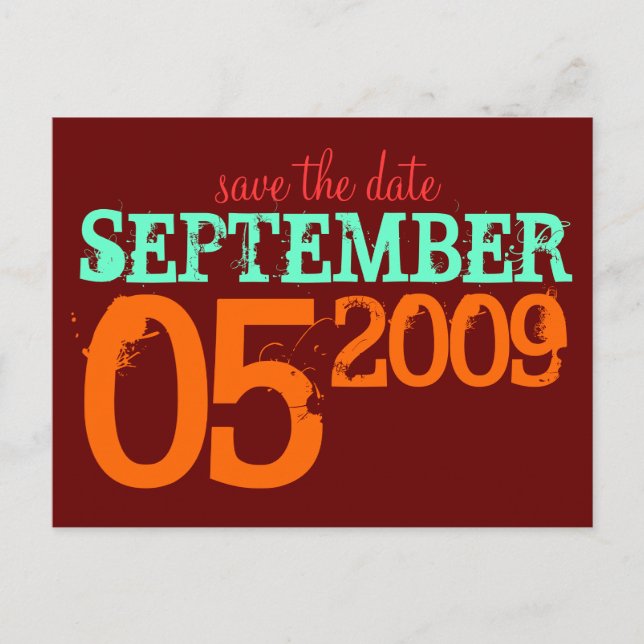 Save the Date Ankündigungspostkarte (Vorderseite)