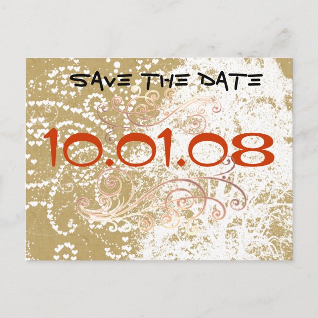 Save The Date Ankündigungspostkarte (Vorderseite)