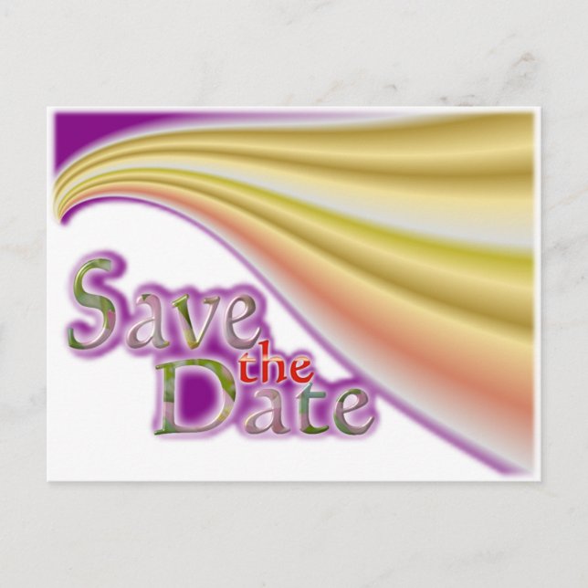 Save the Date Ankündigungspostkarte (Vorderseite)