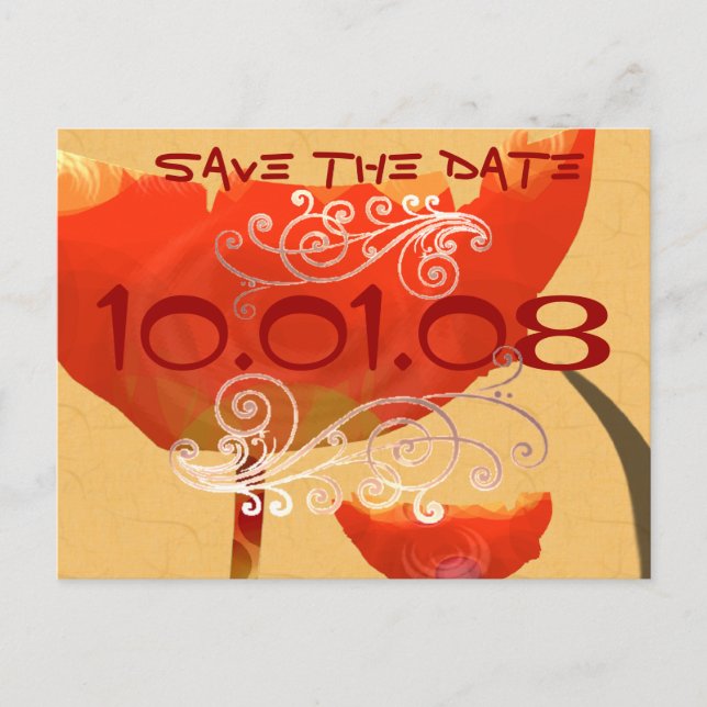 Save The Date Ankündigungspostkarte (Vorderseite)