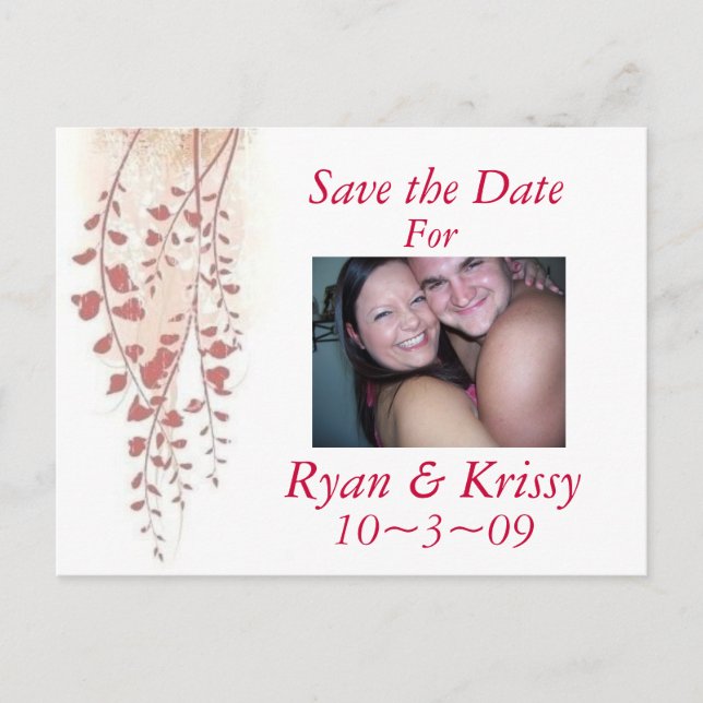 Save the Date Ankündigungspostkarte (Vorderseite)