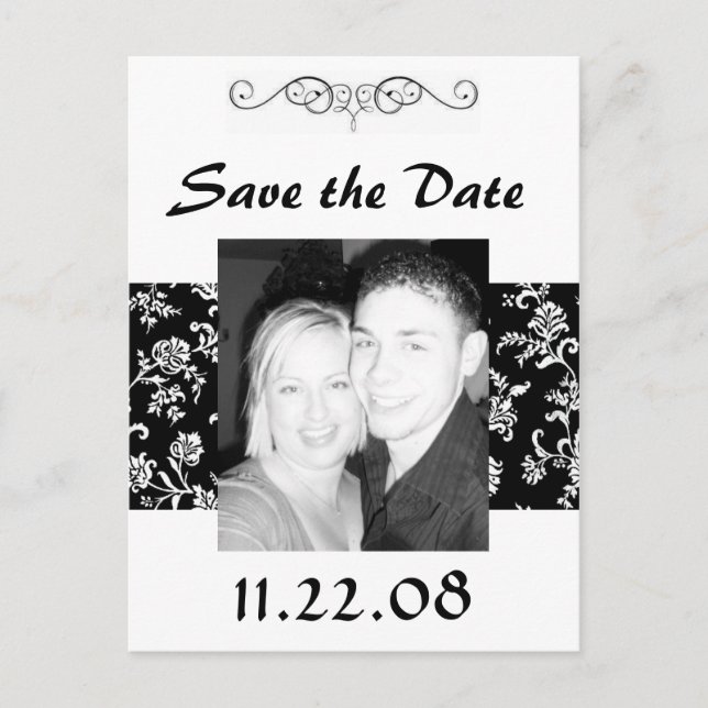Save the Date Ankündigungspostkarte (Vorderseite)