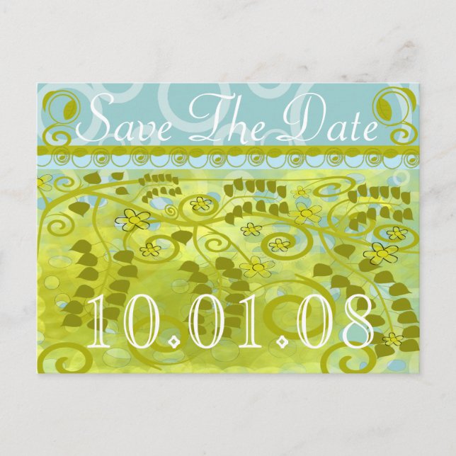 Save The Date Ankündigungspostkarte (Vorderseite)