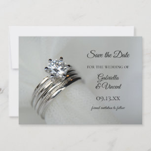 Save The Date Anneaux de mariage Mariage Enregistrer la date