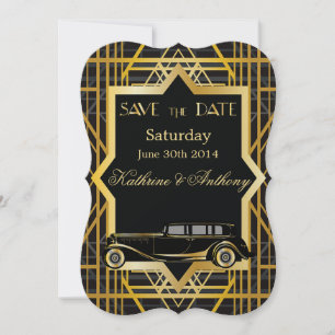 Save The Date Années folles Gatsby Style Enregistrer la date