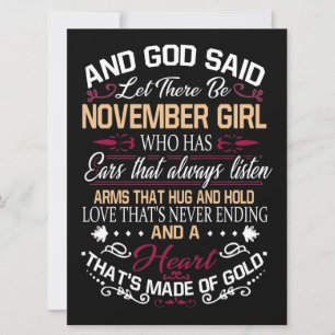 Save The Date Anniversaire Et Dieu A Dit Qu'Il Y Ait Novembre