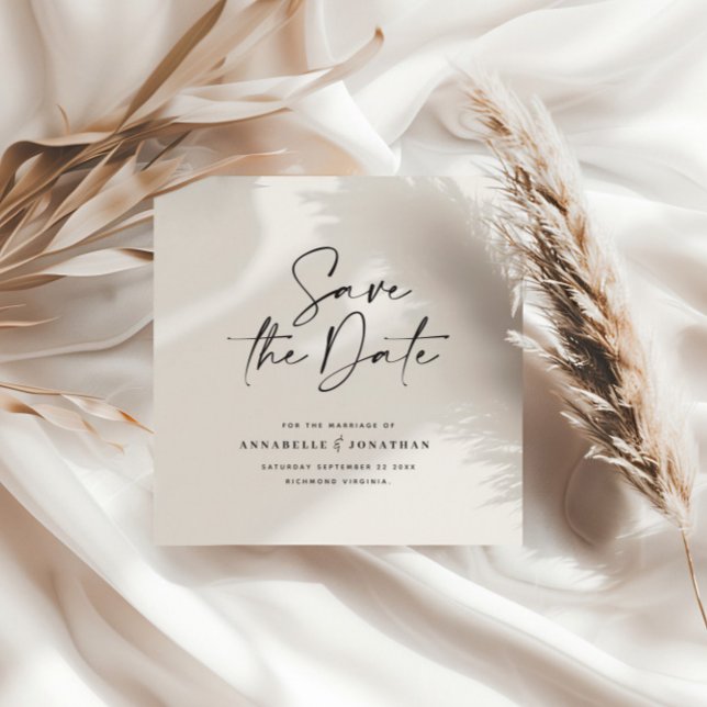 Save The Date Annonce de mariage en typographie manuscrite moder (Créateur téléchargé)