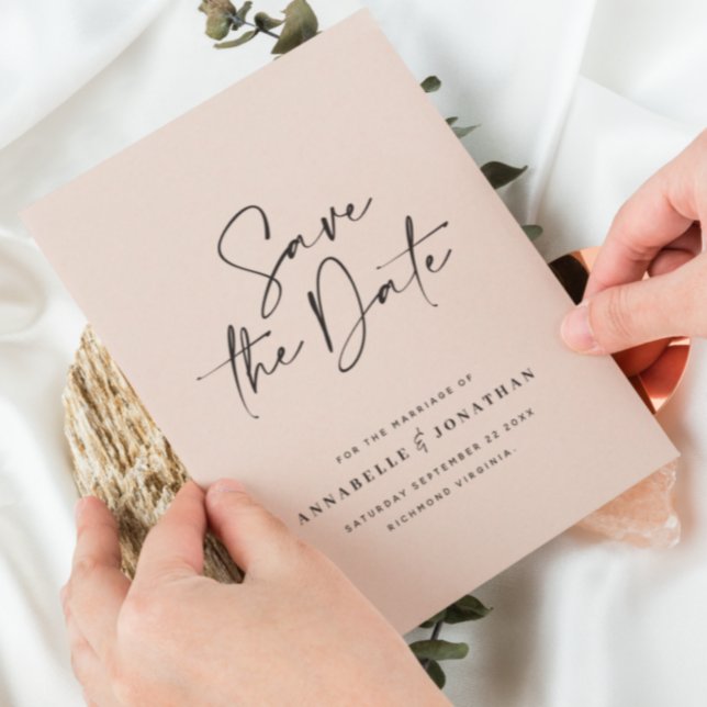 Save The Date Annonce de mariage en typographie manuscrite moder (Créateur téléchargé)