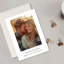Annonce de mariage moderne | Photo minimaliste