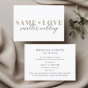 Save The Date Annonce de mise à jour de mariage Lovely Heart