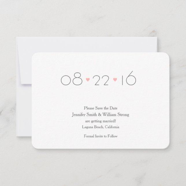 Save The Date Annonce de mise en garde (Amoureux) (Devant)