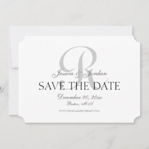 Save The Date Annonce de Rappel pour Sauvegarder Monogramme Clas
