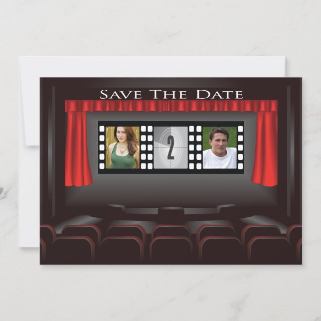 Save The Date Annonce de réservation de date de cinéma (Devant)