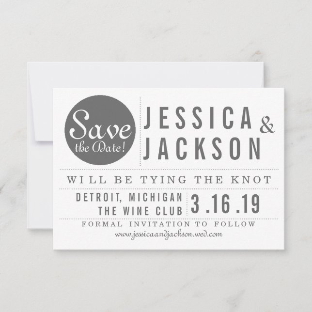 Save The Date Annonce de réservation de date - Encadrée (Devant)