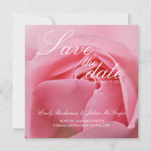 Save The Date Annonce de Rose Rose pour Sauvegarder la Date