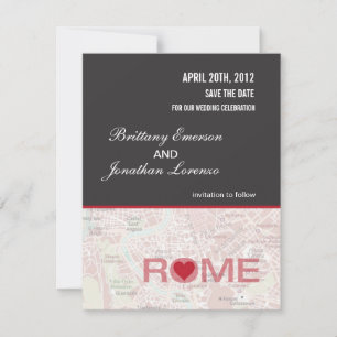 Save The Date Annonce de sauvegarde de date à Rome Italie