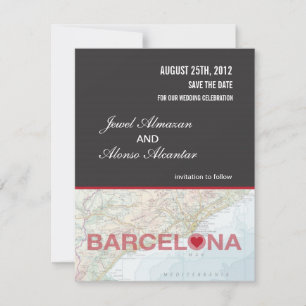Save The Date Annonce de sauvegarde de date Barcelone Espagne