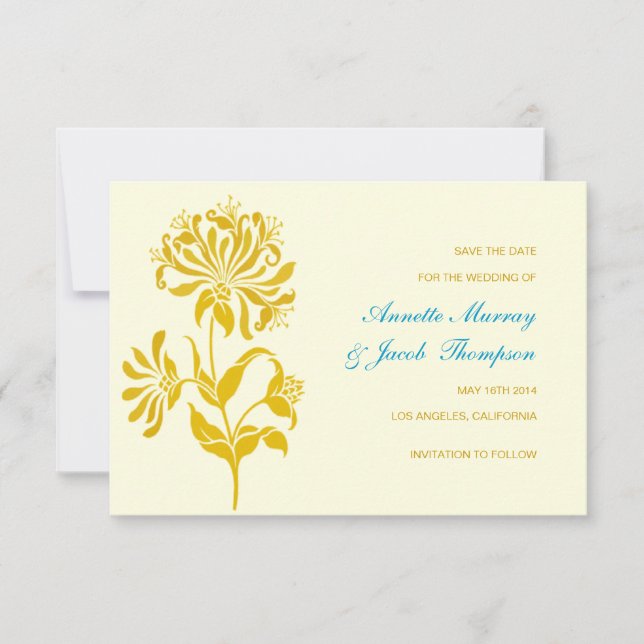 Save The Date Annonce de sauvegarde de date | Fleur | gotur (Devant)