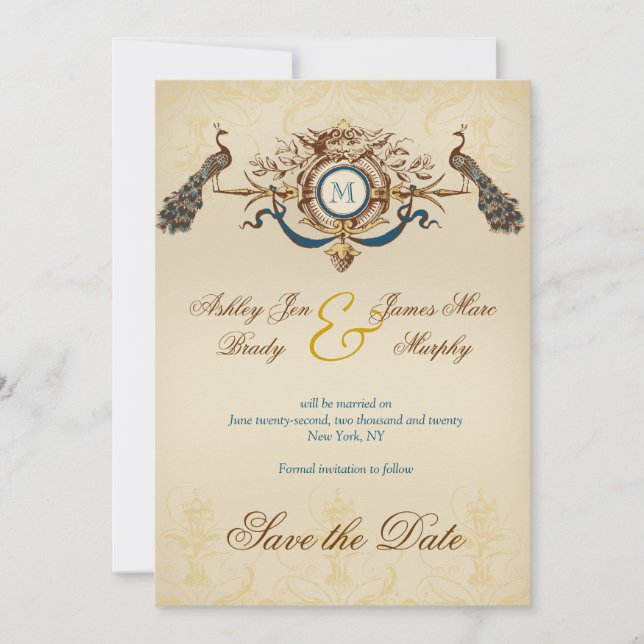 Save The Date Annonce de sauvegarde de la date romantique du pao (Devant)