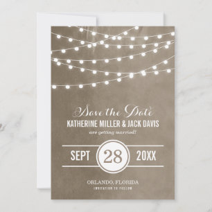Save The Date Annonce de "Save the Date" avec des gupeaux de lum