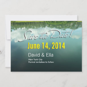 Save The Date Annonce Élégante de Lac pour Sauvegarder la Date